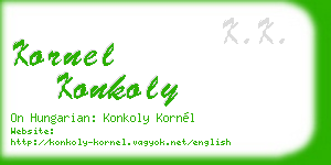 kornel konkoly business card